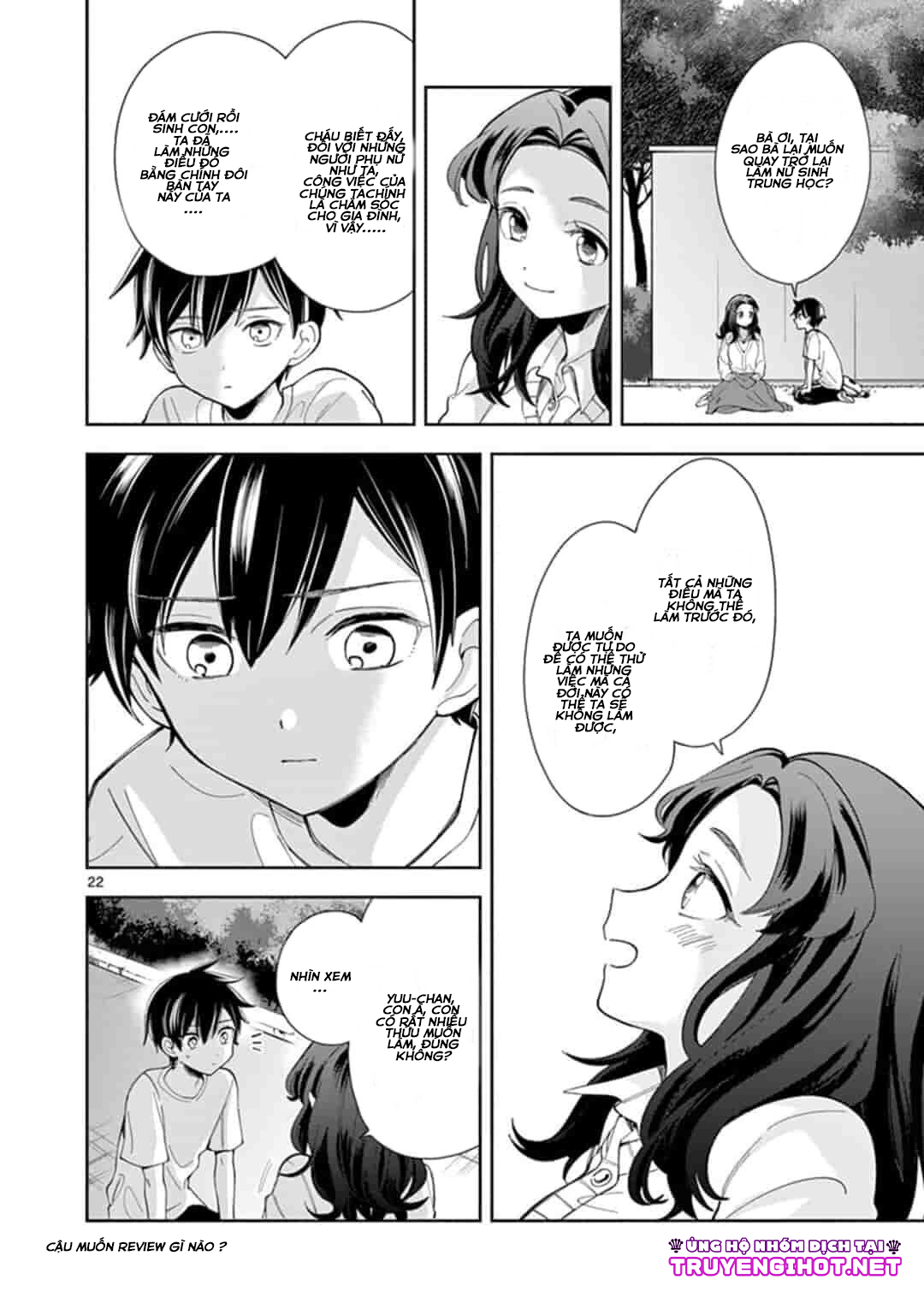 bà nội tôi trở thành nữ sinh trung học.... chapter 1 22