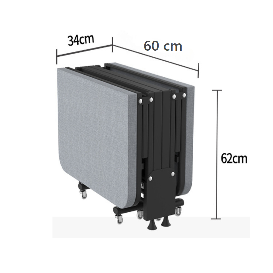 Giường gấp Giường đơn có nệm Dễ dàng cất giữ Tiết kiệm không gian Tải trọng 200 Kg. Folding Bed Single Bed with Mattress Easy Storage Space Saving 200 Kg Load