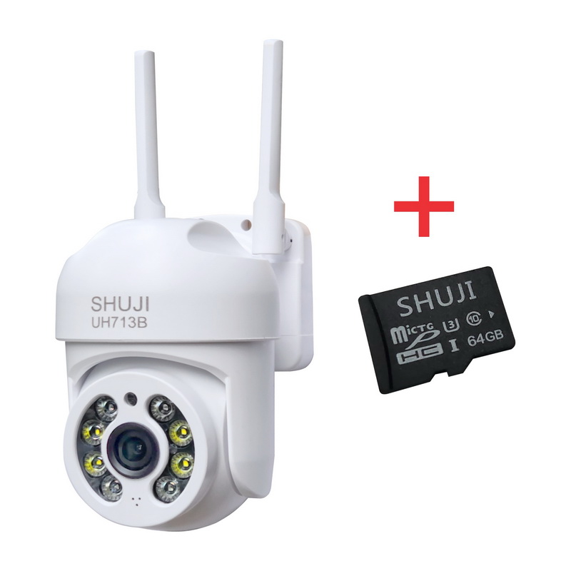 Camera wifi ngoài trời SHUJI UH713B - Lắp ngoài trời - Xoay 360 độ- Báo động khi có trộm- Ghi âm và Đàm thoại 2 chiều- Hàng chính hãng được nhập khẩu chính thức bởi Cty TNHH Shuji (VN)- Bảo hành 24 tháng