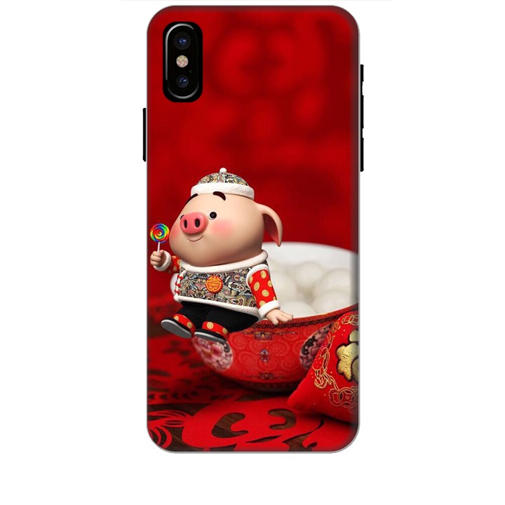 Ốp Lưng Dành Cho Điện Thoại Iphone X Heo Ăn Kẹo