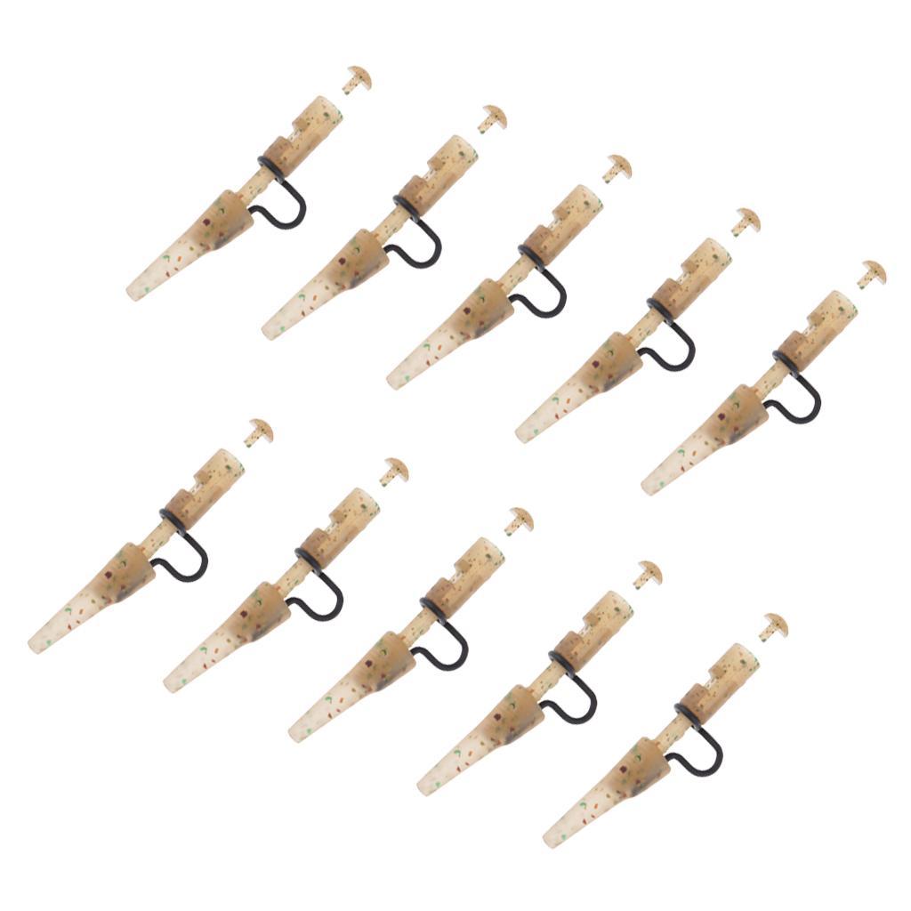 10pcs Carp Fishing Heavy Duty Clips & Tail Rubber Fishing Accessories High Quality Durable to Use