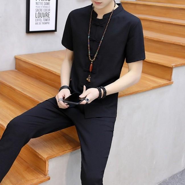 SCT Bộ Đũi Nam ngắn tay