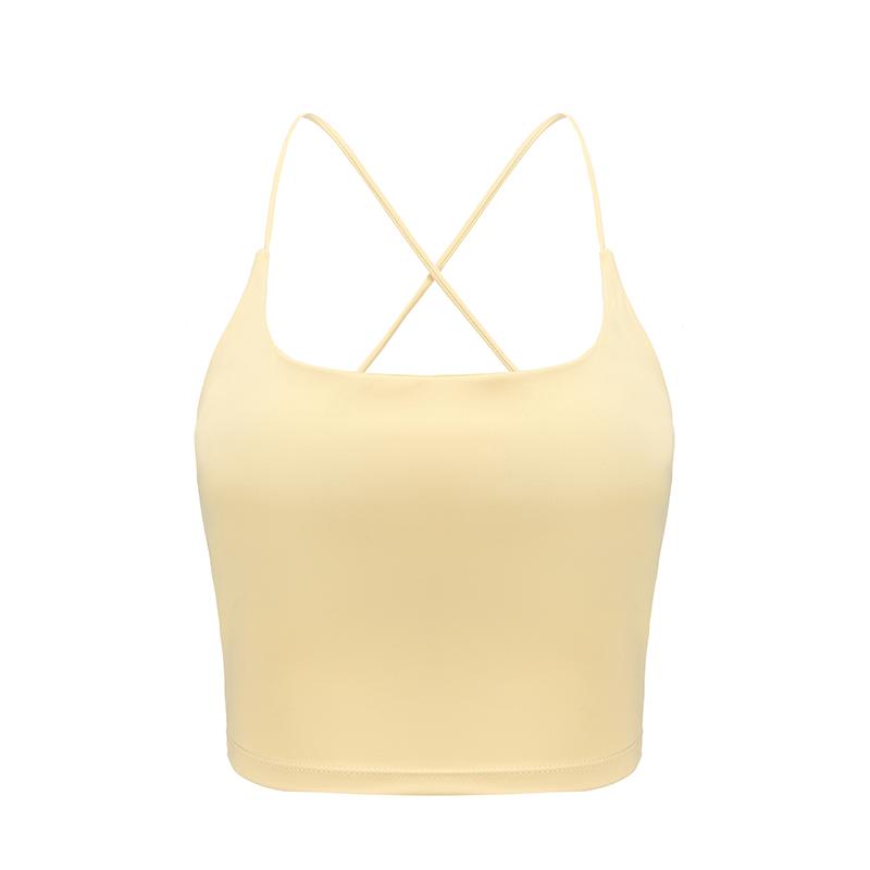 Nàng Tiên Cá Đường Cong Cường Độ Thấp Áo Ngực Thể Thao Nữ Gợi Cảm Crop Top Đeo Chéo Dây Tập Gym Chạy Bộ Quần Jogger Áo Bra Yoga Nữ Yếm