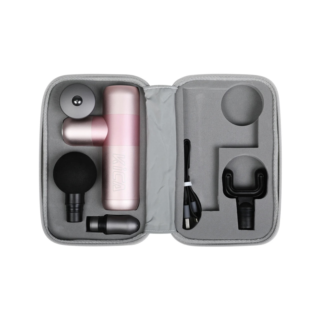 ƯU ĐÃI TẶNG QUÀ - Máy Massage Mini Cầm Tay Kica K2, Súng Mát Xa 4 Đầu 4 Cấp Độ Massage làm giảm mệt mỏi cơ bắp, đau nhức- Hàng Chính Hãng