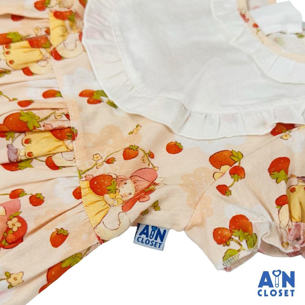 Đầm bé gái họa tiết Bé Hái Dâu - AICDBG3NG0TF - AIN Closet