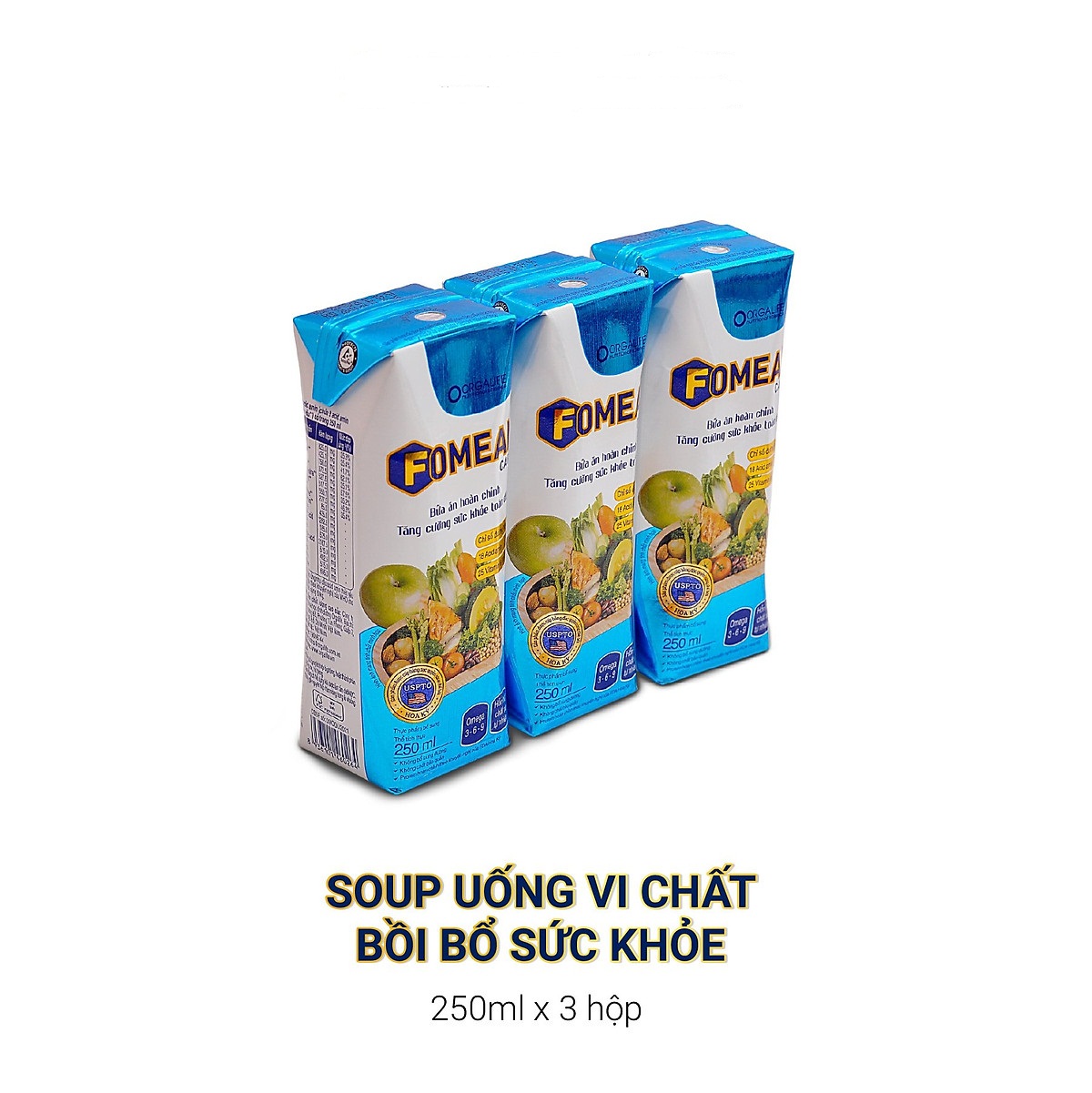 Lốc 3 hộp soup uống vi chất Fomeal Care 250ml - Dinh dưỡng ổn định đường huyết, tăng cường sức khỏe, bồi bổ cơ thể