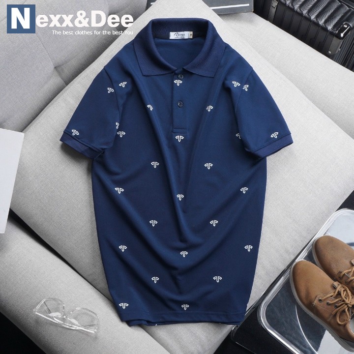 Áo thun polo nam HOẠ TIẾT CHẤM BI có cổ bẻ cá sấu big size 3xl trung niên cao cấp ND07