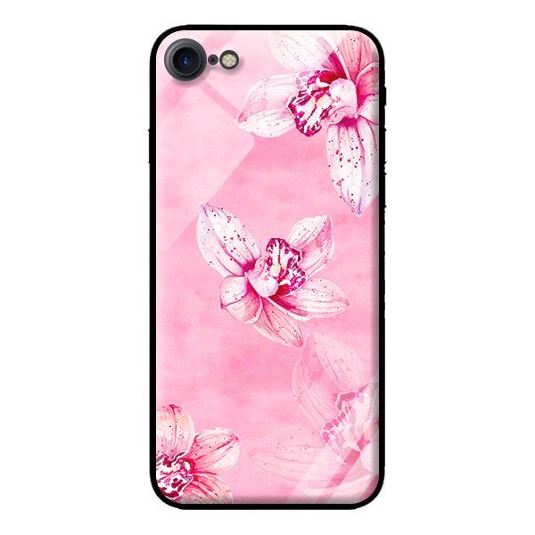 Ốp lưng kính cường lực cho iPhone 8 Hoa Lan - Hàng chính hãng