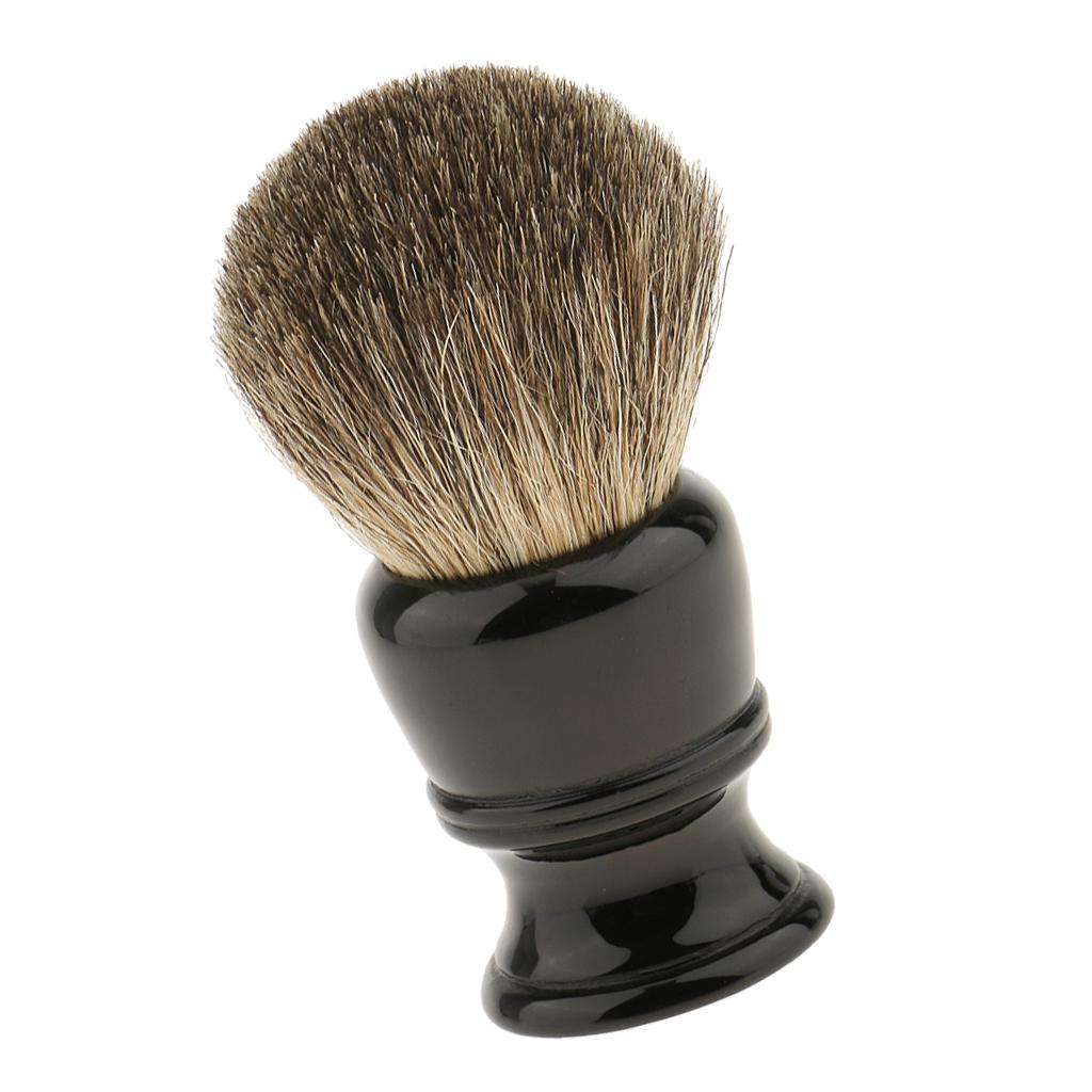 Premium Shaving Brush Resin Handle Salon Barber Shaver Tool Black For Men