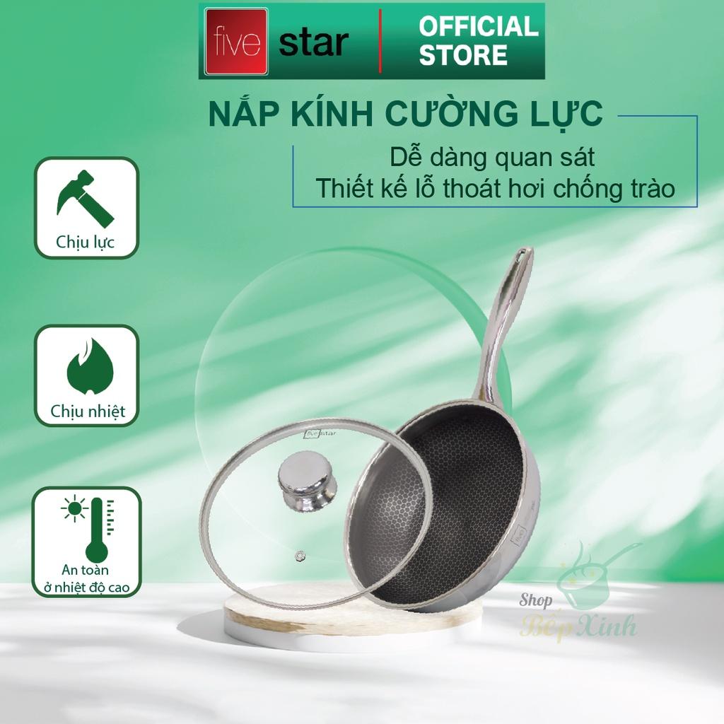 Chảo sâu lòng Blackcube tổ ong cao cấp FIVESTAR Plush 3 lớp đáy liền inox 304 siêu bền , chống trầy xước