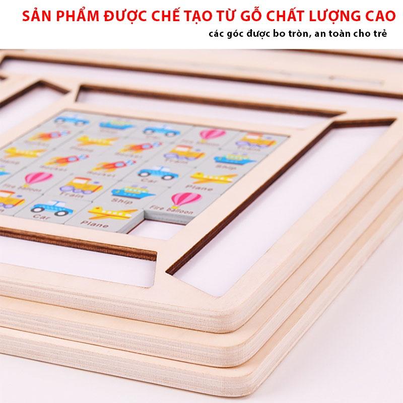 Đồ Chơi Gỗ Xếp Hình Ghép Cặp PiKaChu Giúp Bé Phát Triển Tư Duy Nhanh Tay Nhanh Mắt