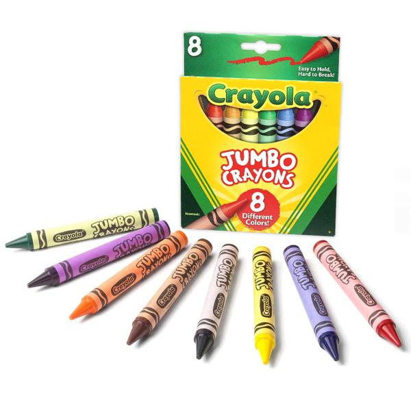 Hộp 8 Bút Sáp Màu Crayon Dạng Thỏi Lớn - Crayola 520389