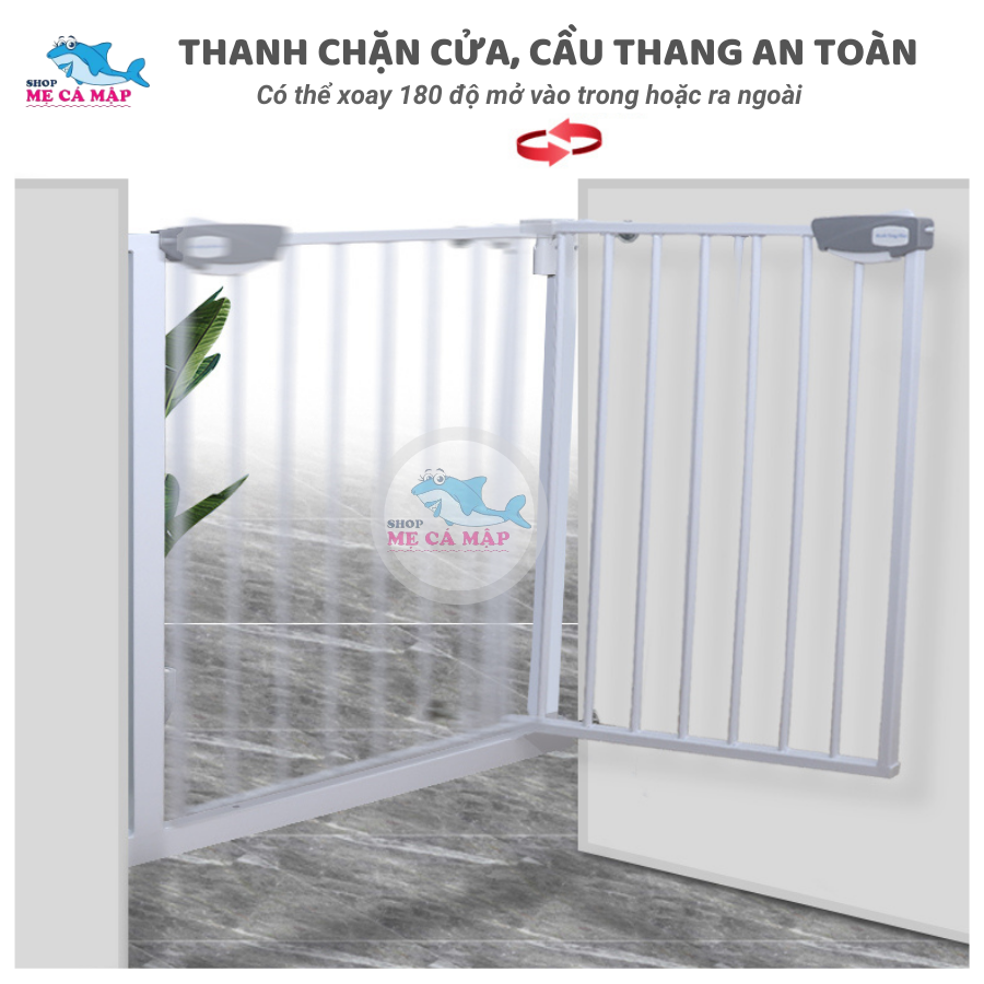 Chặn Cửa Chặn Cầu thang an toàn, chắn cửa dày nặng, thanh chặn cửa cao 79cm bảo vệ bé an toàn