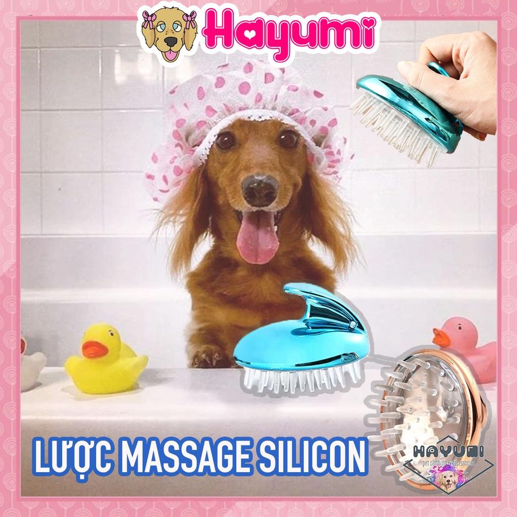 LƯỢC TẮM MASSAGE SILICON DÀNH CHO CHO MÈO - HAYUMI