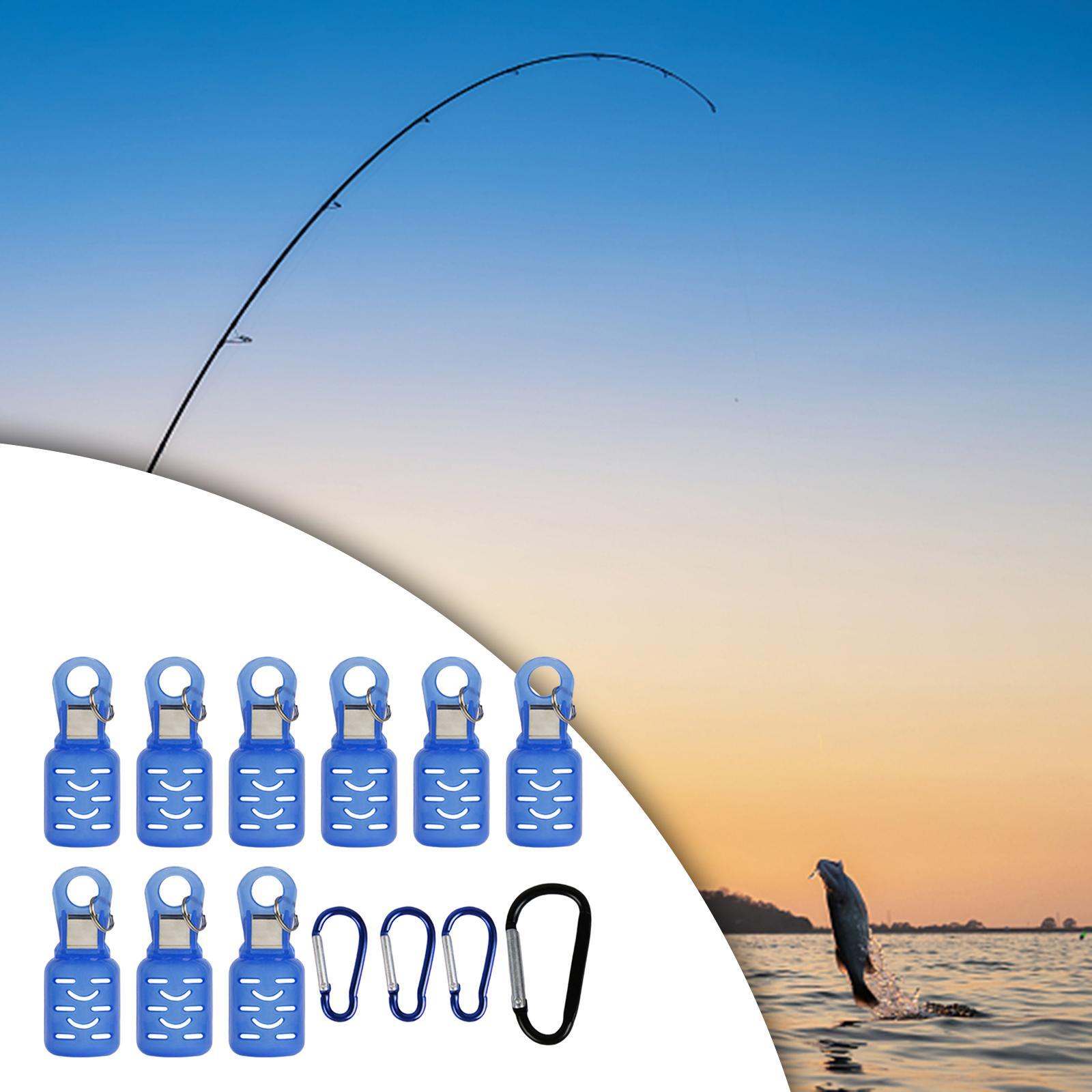 9Pcs Fishing Squid Hooks Cover Fishing Jigs Lure Covers with 4 Carabiners Umbrella Hooks Cover Strong Hooks  Fishing Tackle Tools