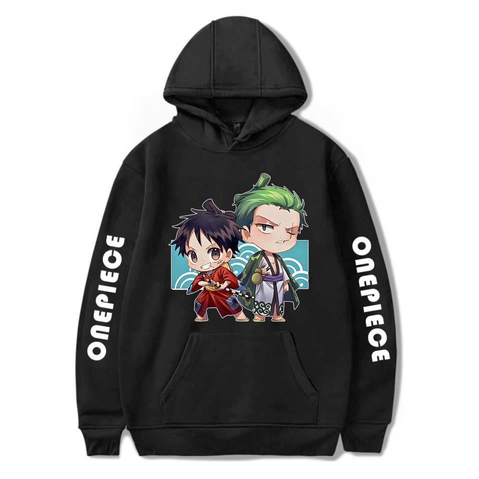 BST Áo Hoodie In Hình Anime One Piece Luffy Zoro độc đẹp kèm khuyến mại