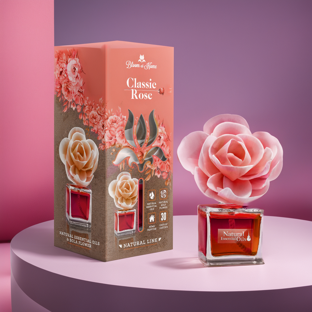 Nước hoa thơm phòng Bloom At Home Elix - Hương Hoa Hồng Cổ Điển - 100ml nhập khẩu từ Ba Lan - Chiết xuất thành phần tự nhiên, lưu hương lâu, an toàn
