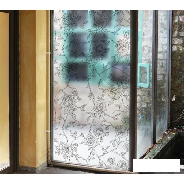 Decal Dán Kính Cao Cấp - Hoa Hồng Xám cực đẹp