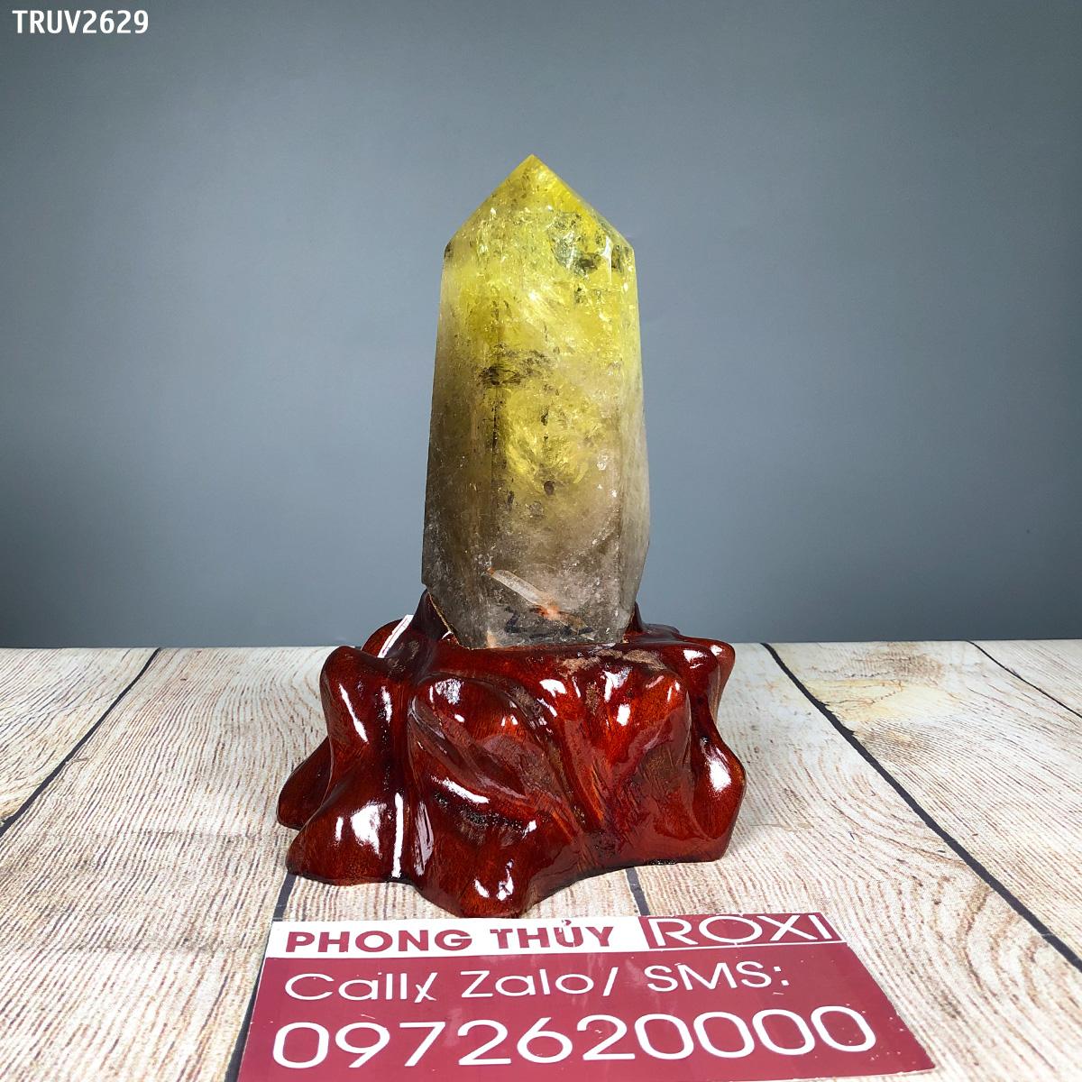 Trụ Đá Thạch Anh vàng 1,08kg