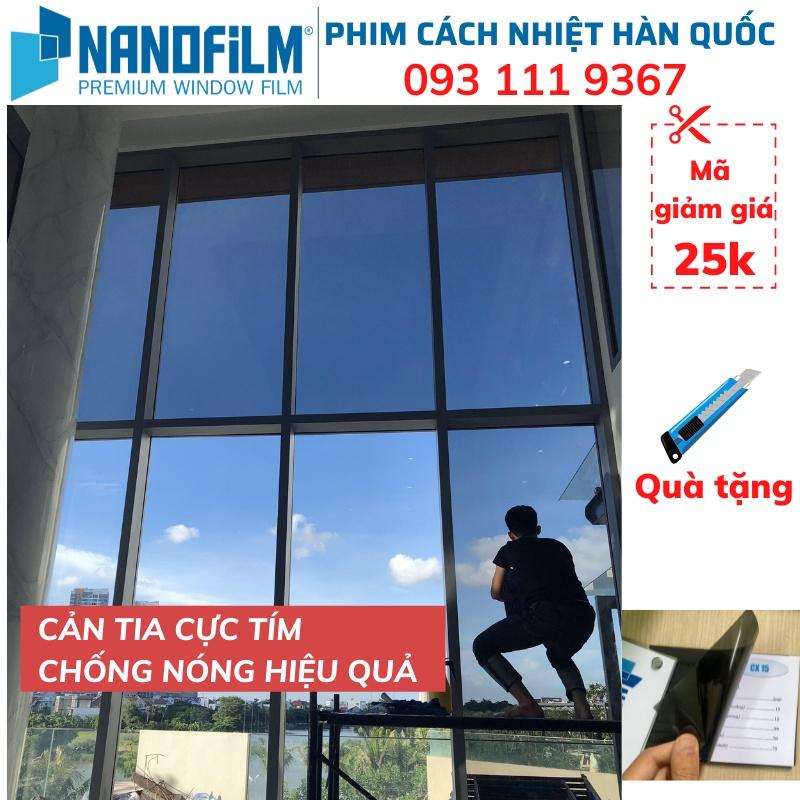 Tấm phim cách nhiệt chống nóng cửa sổ màu xám cản UV 99% - phim cách nhiệt Hàn Quốc