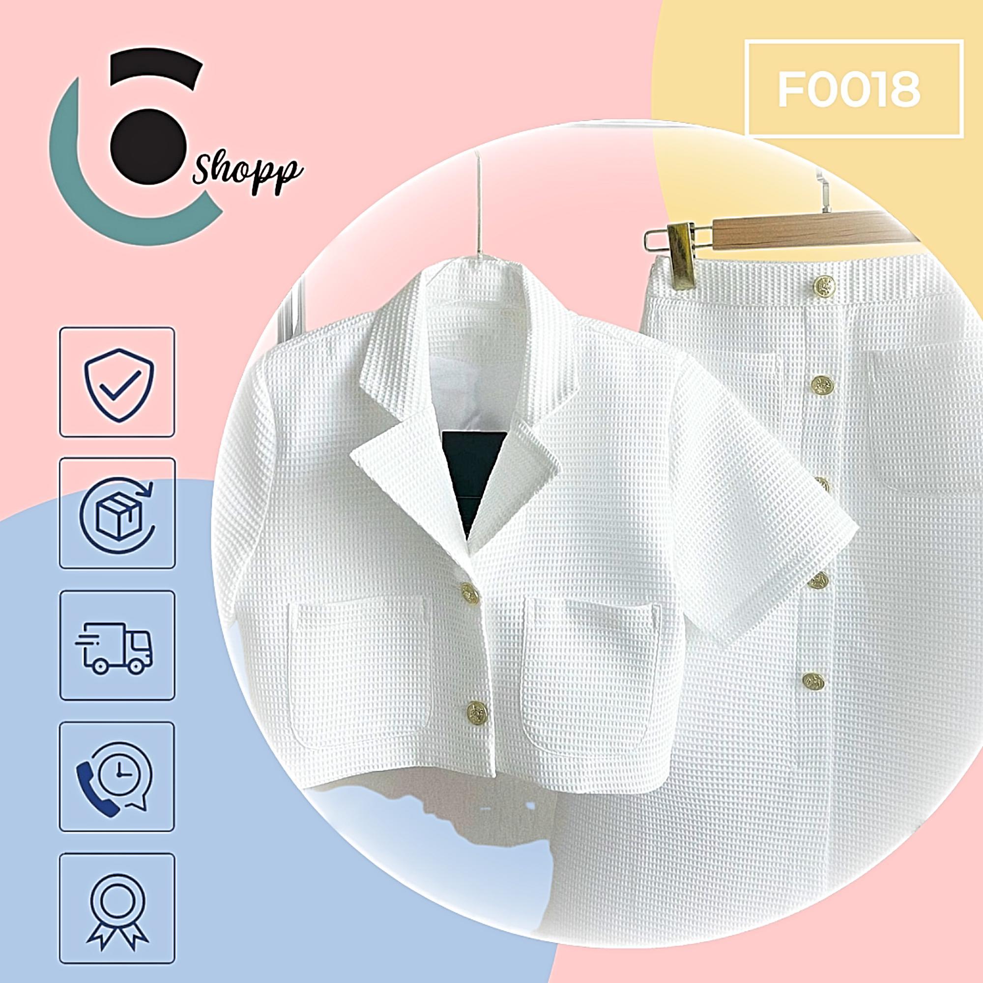 Set crop vest kèm chân váy midi (F0018) cao cấp