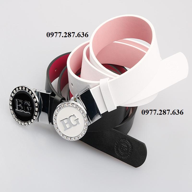 Thắt lưng golf nữ BG dây lưng thời trang thể thao chất da PU cao cấp bản 4x110cm TL037
