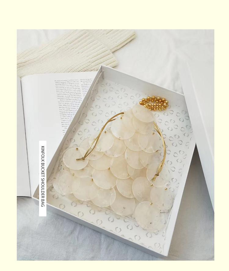 Vỏ Mới Túi Nữ Cao Cấp Tối Kim Sa Lấp Lánh Túi Xách Nữ Mini Dây Vai Thiết Kế Nữ Dây Ngọc Trai Túi Đeo Chéo