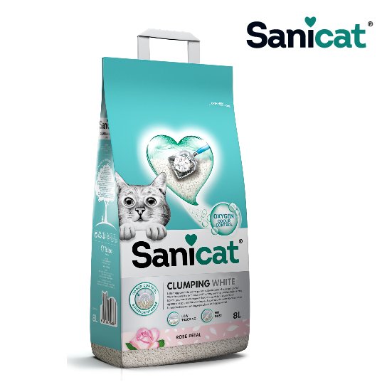 SANICAT  Cát vệ sinh Hoa Hồng - (Betonite- Đất sét) - 8L