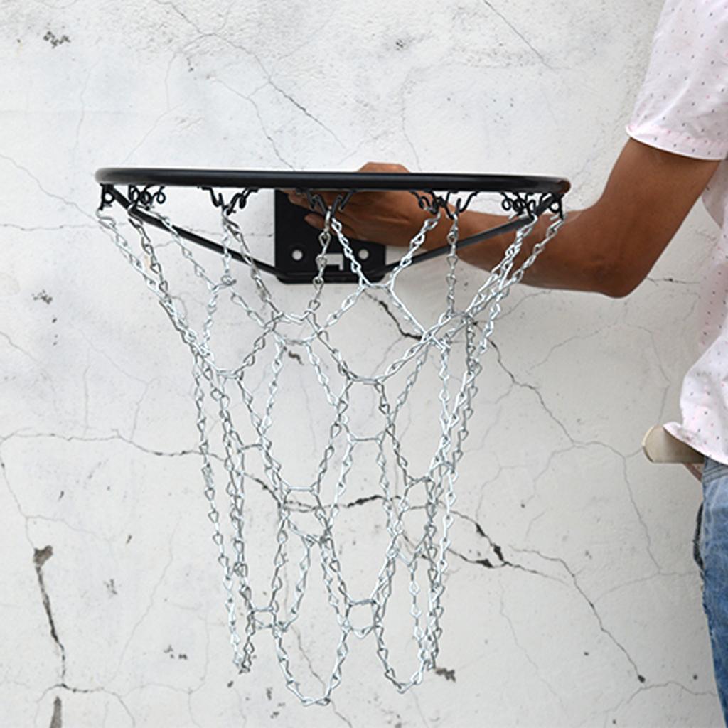 Heavy Duty Metal Chain Basketball Net for Standard Indoor or Outdoor Basketball Hoop Rim