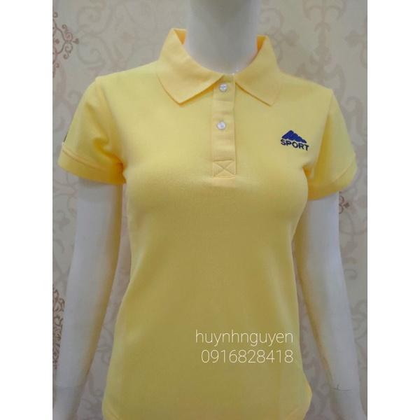 Áo thun cá sấu nữ màu vàng có size từ 40-70kg