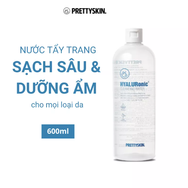 Nước Tẩy Trang Cấp Ẩm Hyaluronic Prettyskin 600ml 