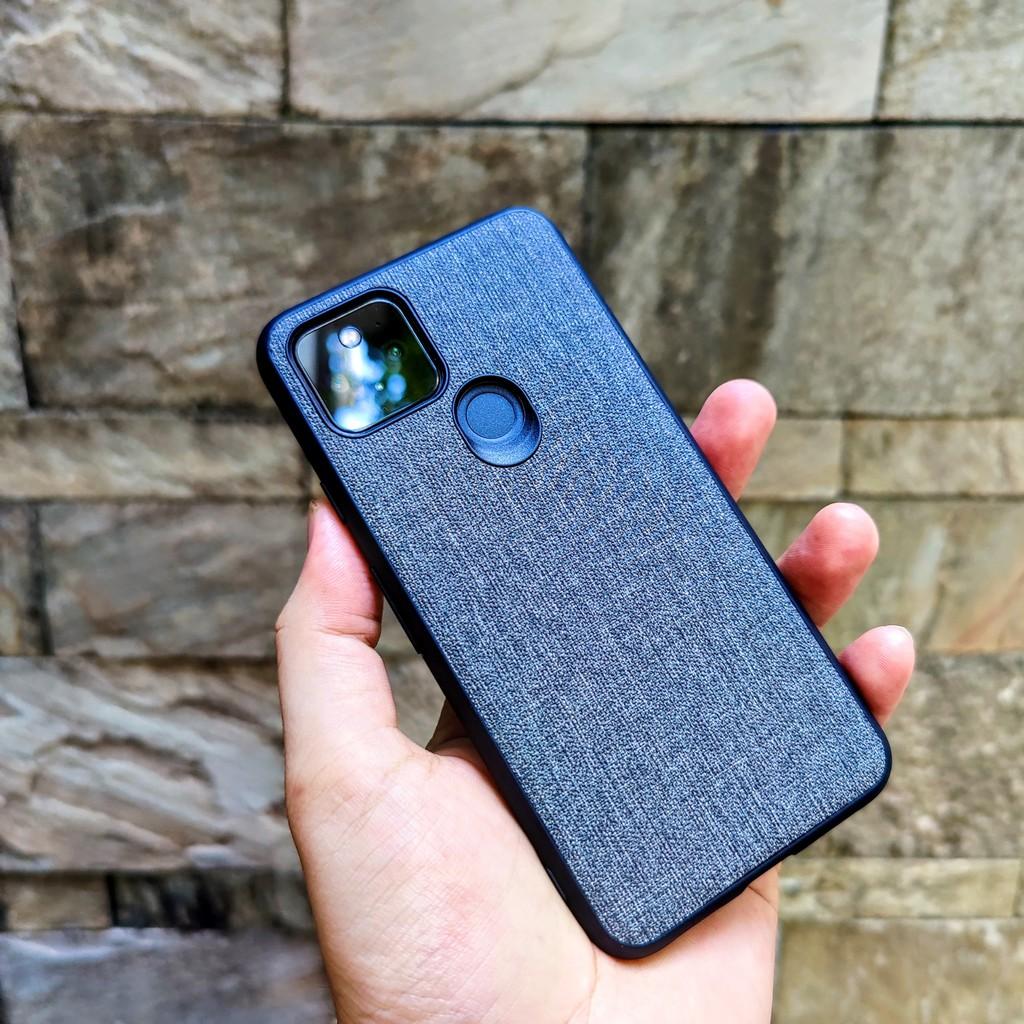 Ốp lưng Google Pixel 5 vân vải Jean chống bám vân tay, Nhiều màu