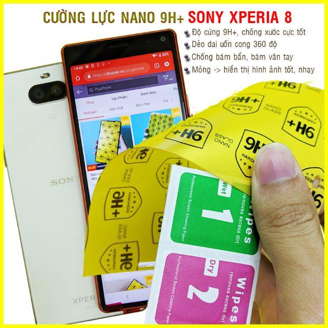 Dán cường lực dẻo nano mặt trước, sau, camera dành cho  Sony Xperia 8