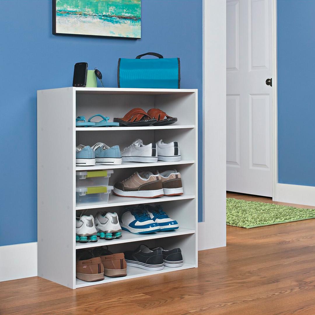 Kệ gỗ để giày hiện đại SMLIFE Rooney | Gỗ MDF dày 17mm chống ẩm | D60xR30xC80cm
