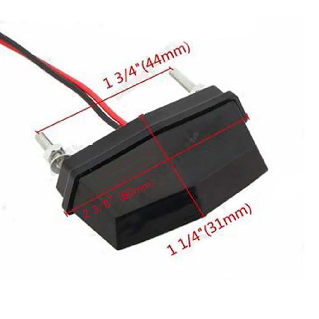 Number   White 3 LED 12V Light Rear Tail Lamp for Motorcycle Motorbike