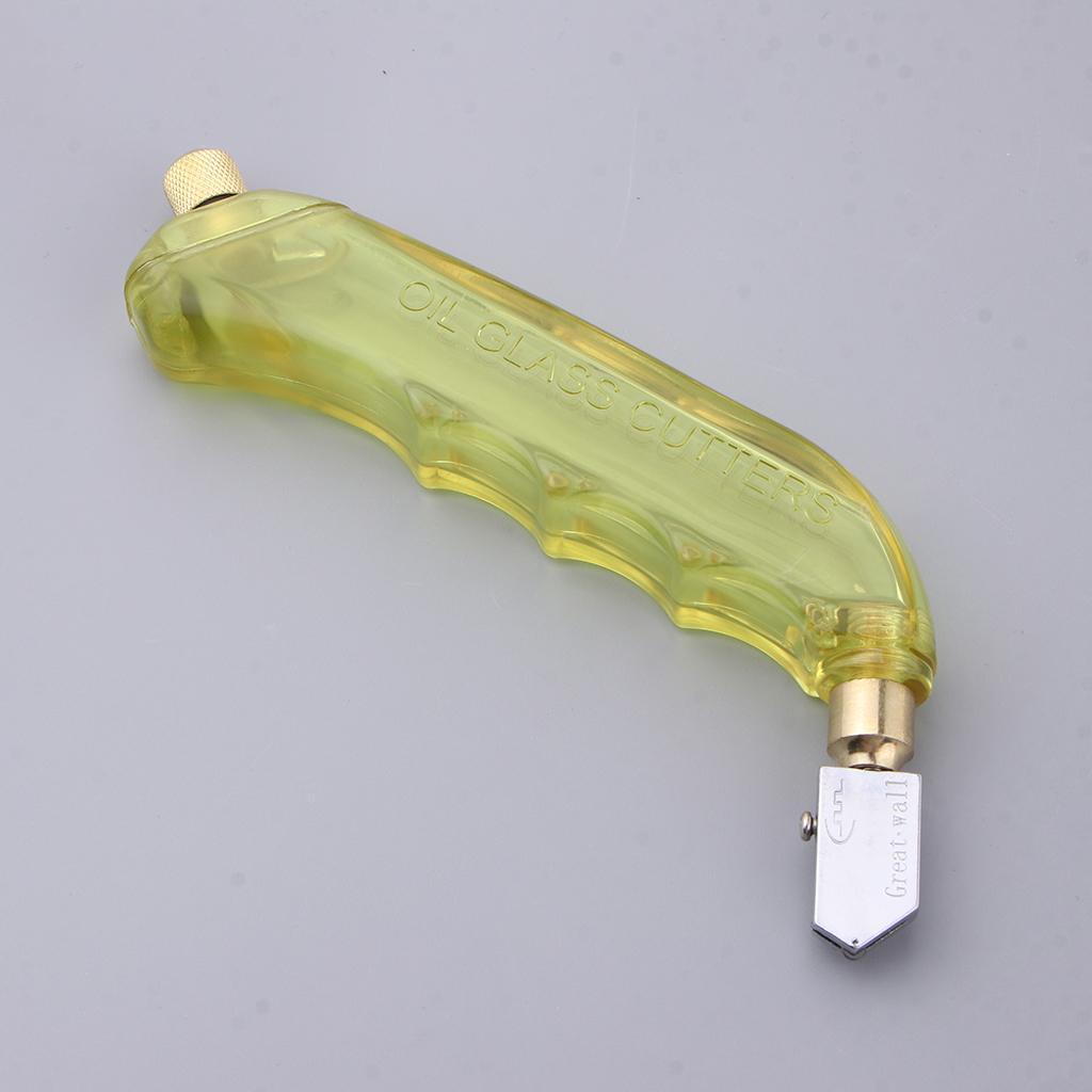 Professional Oil Feed Glass Cutter Cutting Tool for 6-12mm Glass Yellow