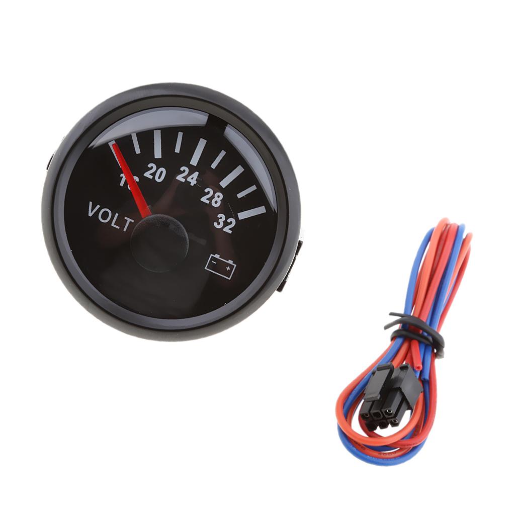 Phụ Tùng Thuyền Biển Marine Vôn Kế 16-32V 52mm 2-1 / 16 "