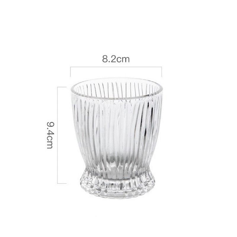 Cốc Thủy Tinh - Cốc uống nước hình chum vân Sọc nhỏ xinh - hàng đẹp