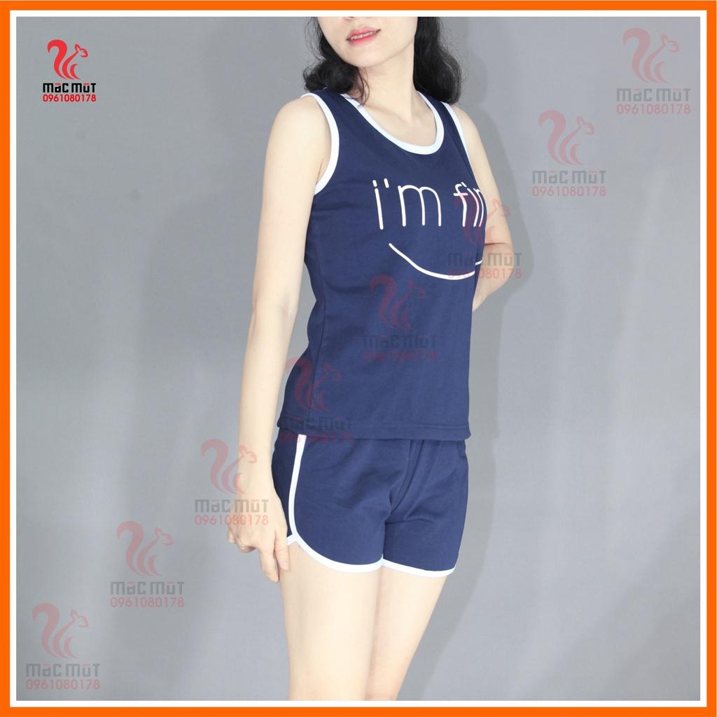 DB047 - BỘ ĐỒ NỮ mặc nhà thun cotton dễ thương có thể mặc đi chơi dạo phố, làm đồ đi ngủ. Đồ thun mùa hè thu, quần áo nữ