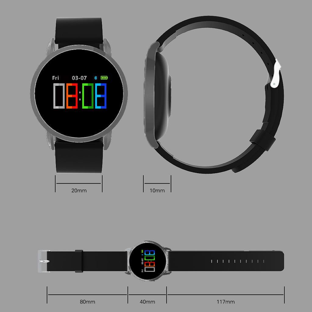Many Sports Modes Pedometer Smartwatch for Black Strap