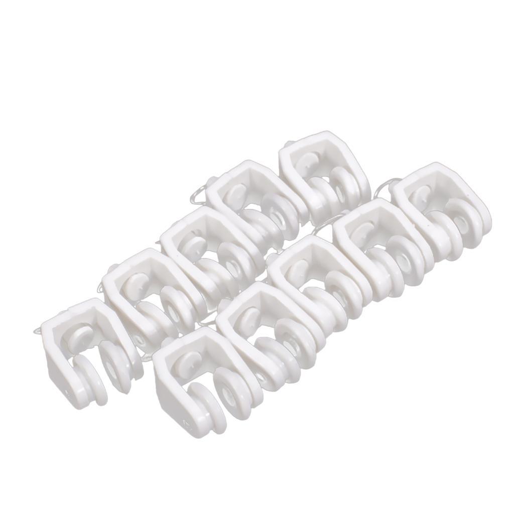 10pcs Curtain Track Glider Drape Rail Runner Gliding Hanger for Hotel
