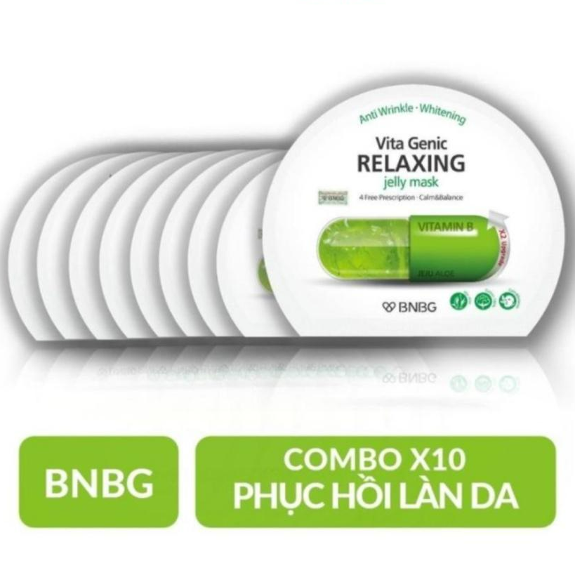 Hộp 10 Mặt Nạ Phục Hồi Da BNBG Vita Genic Relaxing 30ml