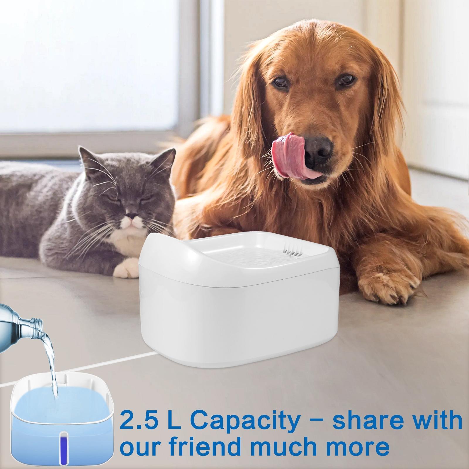 Pet Cat Water Fountain 2.5L Electric Pet Drinking Fountain Water Dispenser