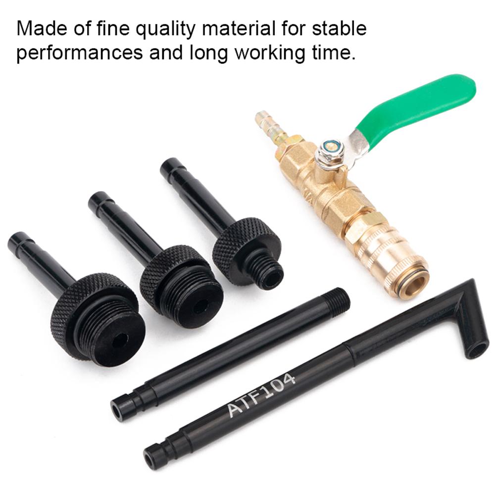 Car Oil Filling Filler Adapter Kit Auto Transmission Fluid Connector Fuel Dispenser Connector with Self-locking Interface Ball Valves Set