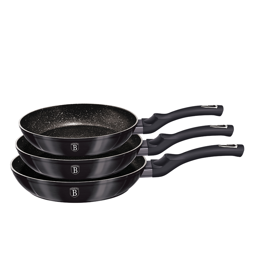 Bộ 3 chảo Berlinger Haus BH/1293NF  - màu đen