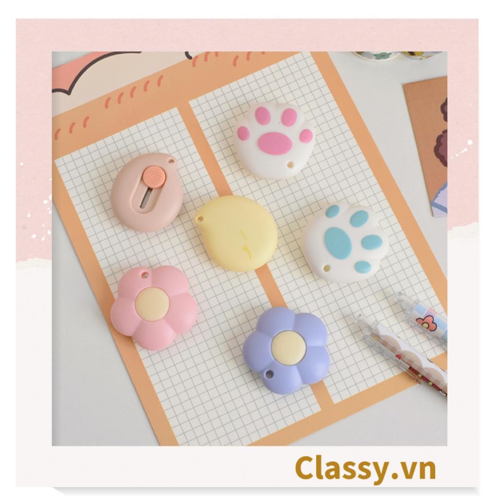 Dao rọc giấy Classy nhỏ gọn 5CM, hình bông hoa, con cún đáng yêu PK1227