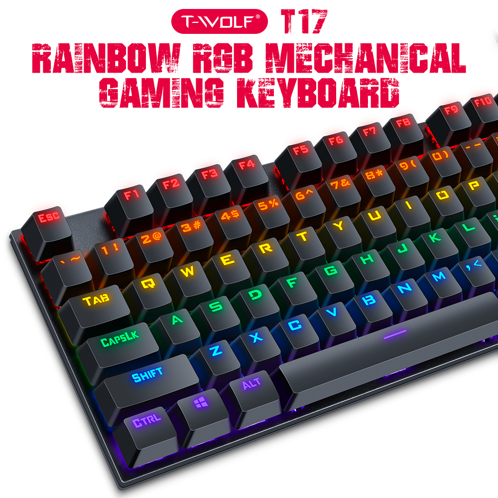 Bàn Phím Cơ T-WOLF T17 USB- Hàng Chính Hãng