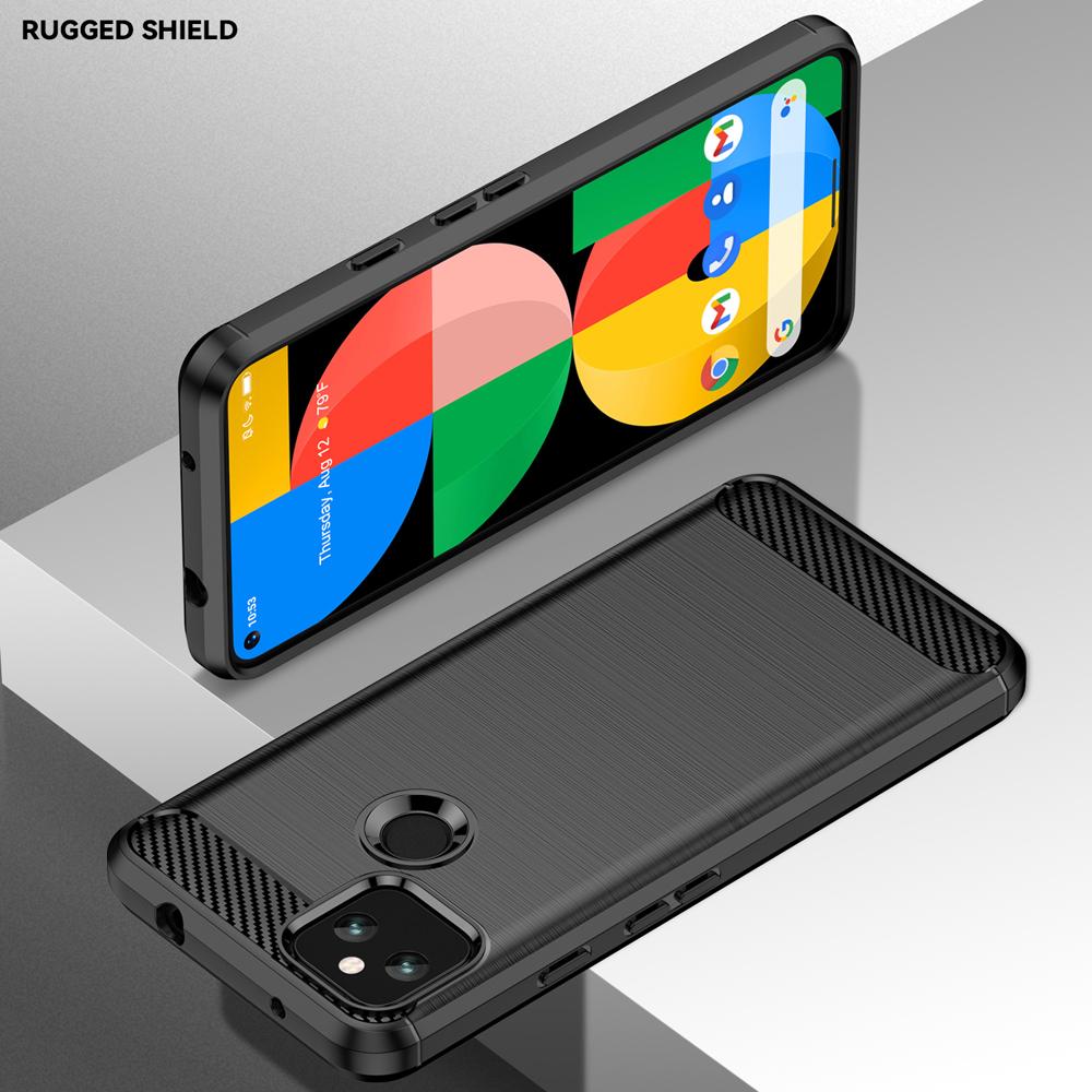 Ốp lưng dành cho Google Pixel 5 silicone mềm Carbon phay xước chống sốc chống vân tay