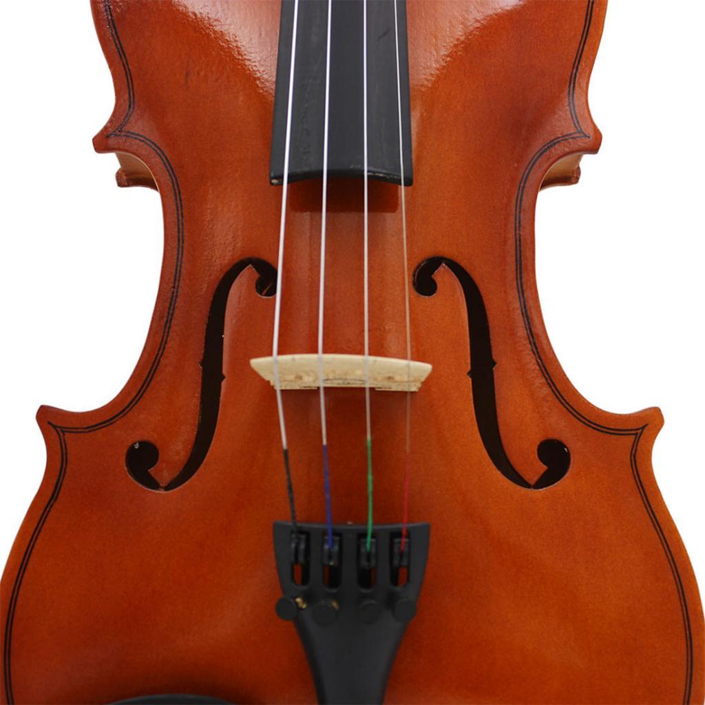 3/4 Natural Wooden Basswood Violin Fiddle Violin Bow Rosin Bag for Student