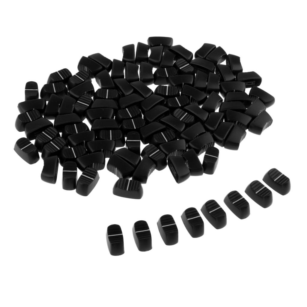 Slide Pot Cap Mixer fader Cap Console Knob For 4mm Shaft 100pcs black